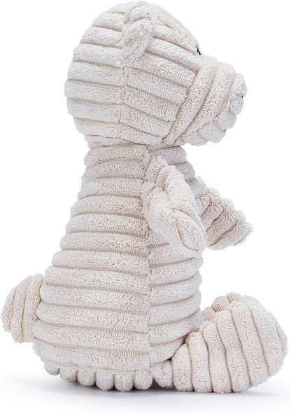 Bear Plush Dog Toy with Squeaker – Soft, Durable, Ribbed Design for Playful Sessions. Ideal for Small and Medium Dogs Who Need a Durable Toy for Interactive Fun.