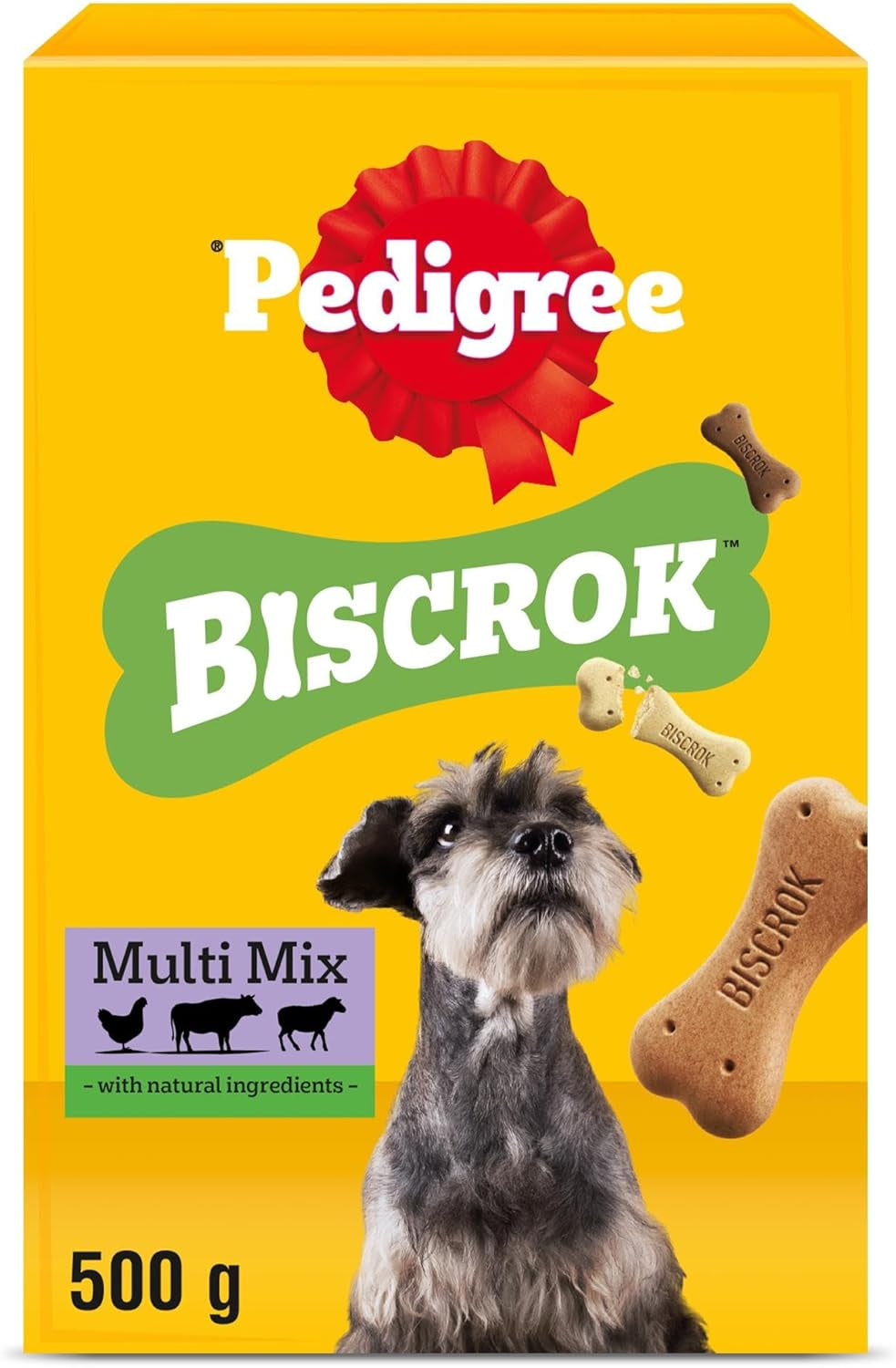 Biscrok Multi Mix - Dog Treats - Bone-Shaped Biscuits - 500 G