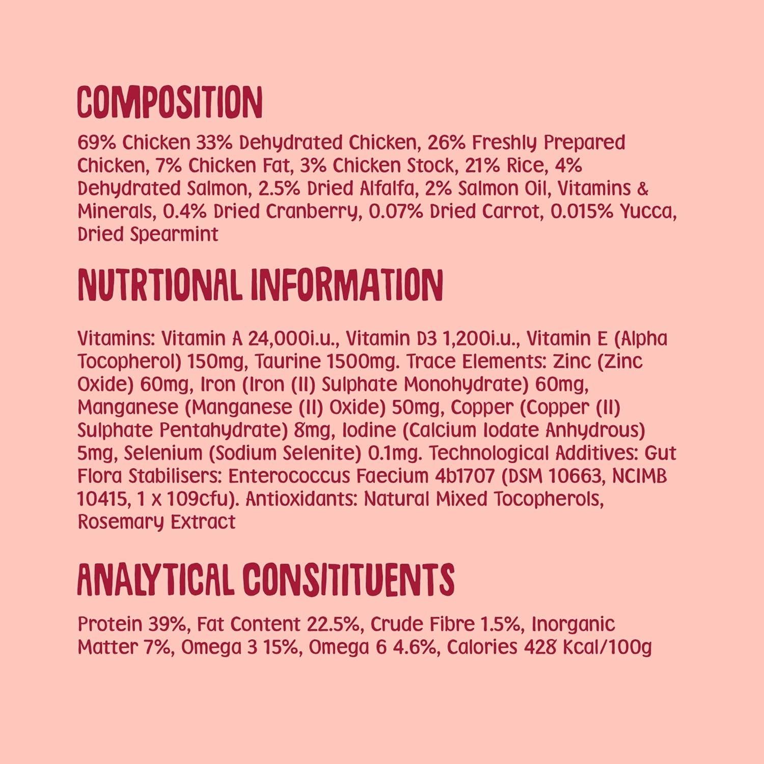 Scrumbles All Natural Dry Cat Food with 75% Chicken and Fresh Salmon, High Protein Food for Adults and Seniors, 750 G