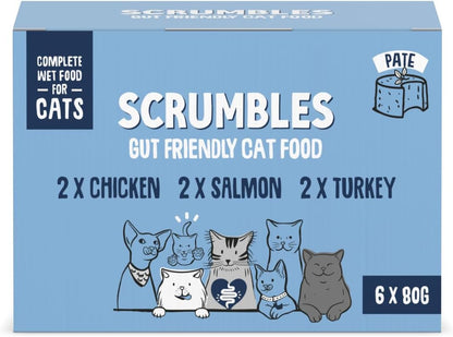 Scrumbles Wet Cat Pate Classic Selection 6 X 80G