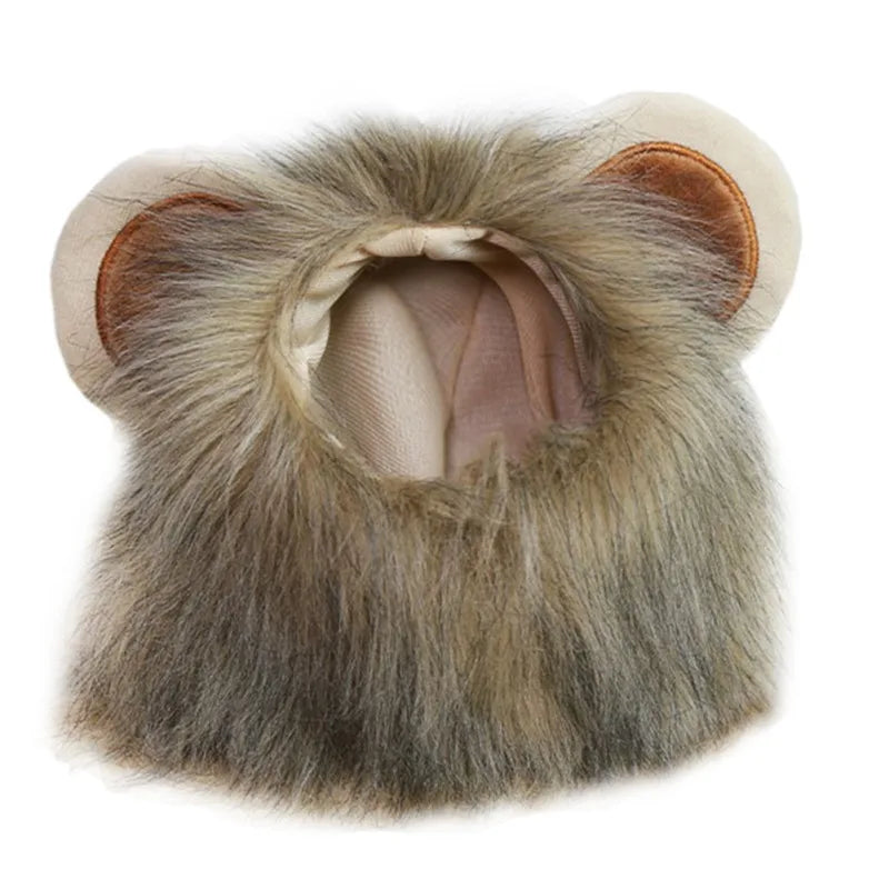 Halloween Pet Dog Lion Mane Wig Hair Christmas Dog Wig Hair Costume Fancy Party Dress Cosplay Funny Hat Cap Pet Dress Up