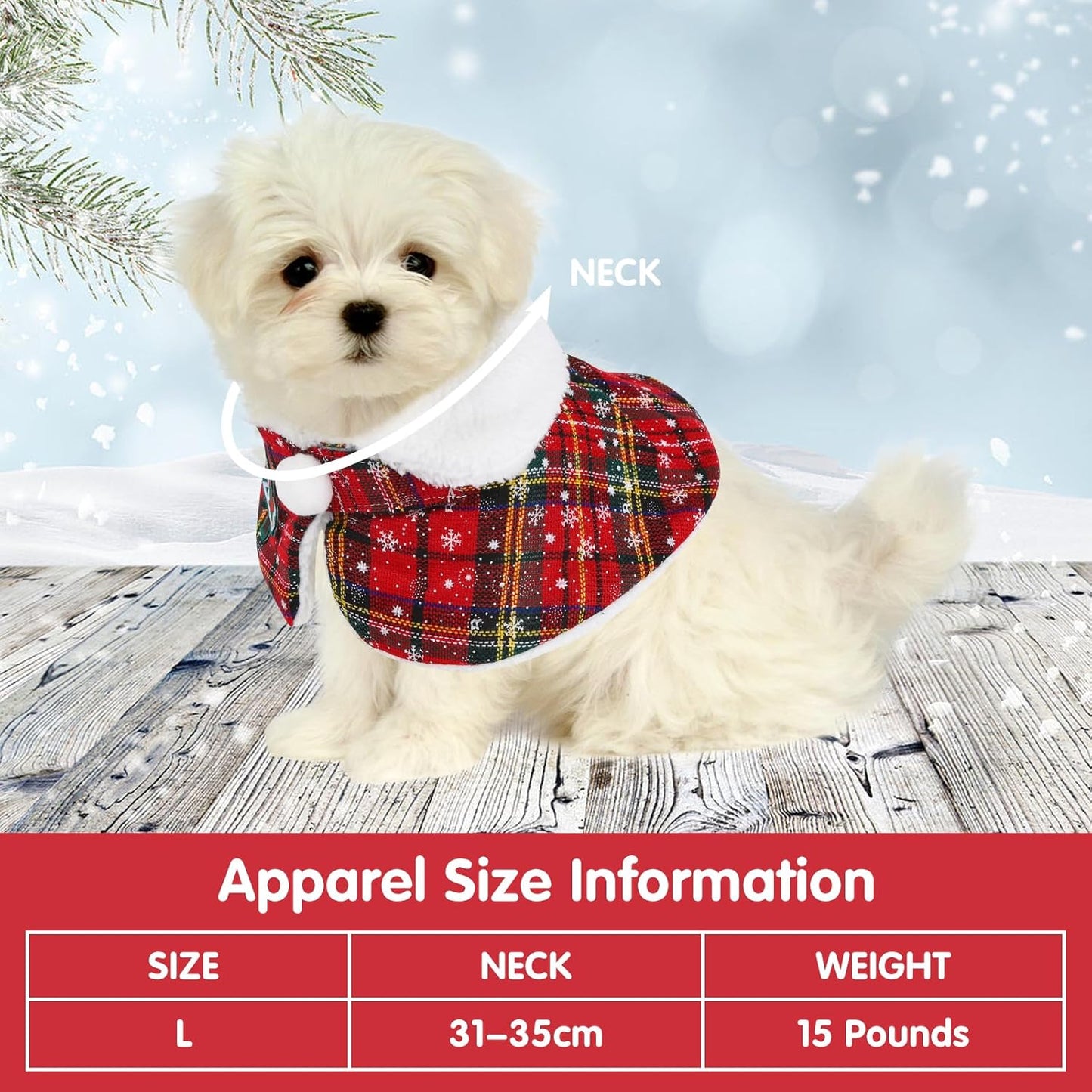 Christmas Costume Dog Cat Christmas Outfit Pet Cape Cloak Red Cute Pet Costume Cape Warm Soft Cat Clothes for Small Medium Sized Puppy Dog Cat