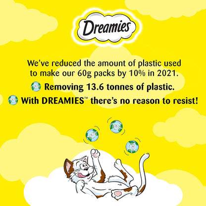 Dreamies Cat Treats - 12 X 60G - Multipack Biscuits - Variety Snack Box - 12 Pouches
