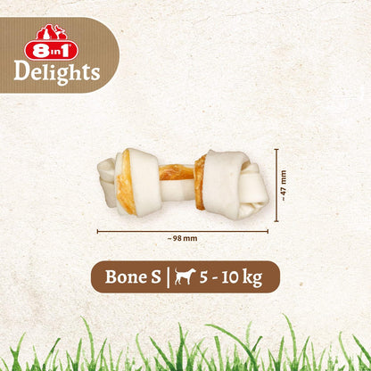 Delights Chicken Chew Bone S, Healthy Chew Snack for Small Dogs, 1 Piece