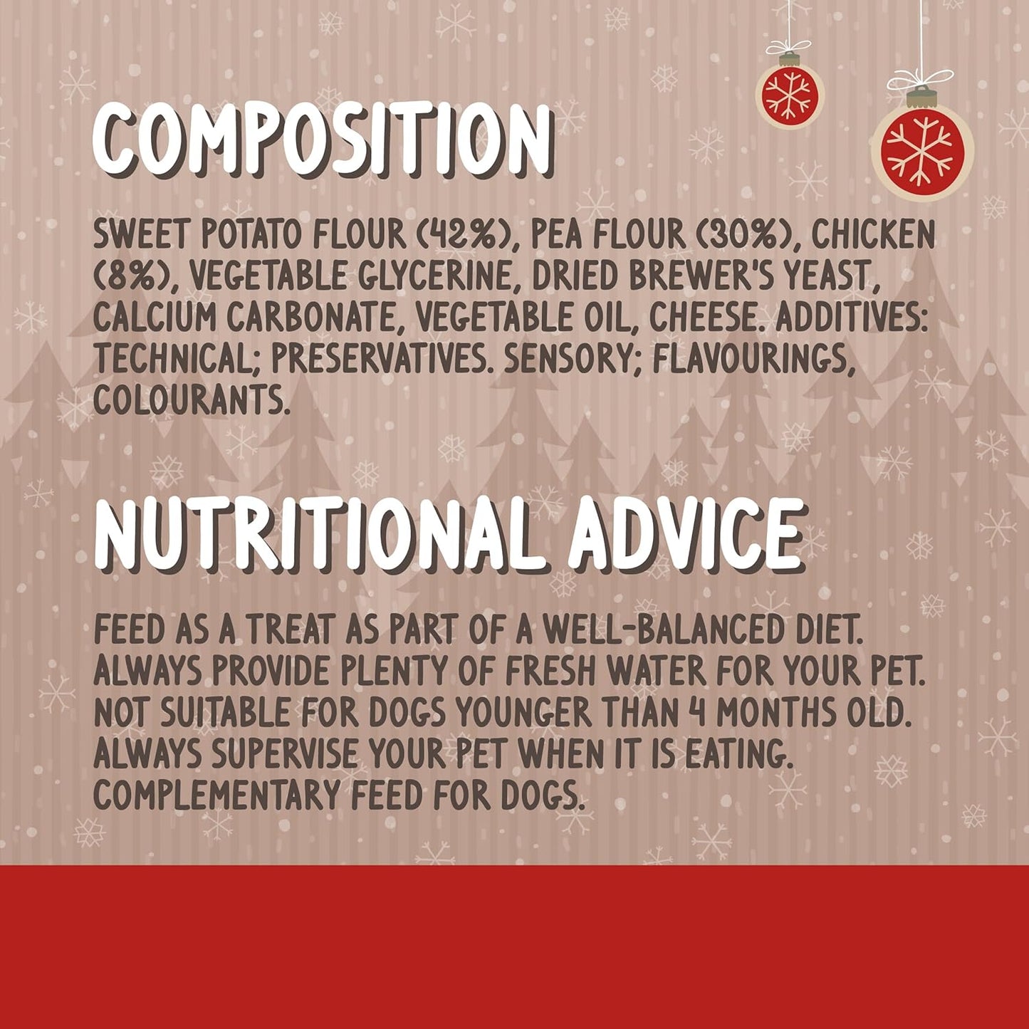 Cupid & Comet Rawhide-Free Festive Dog Treats, Bumper Gift Bag, 280G