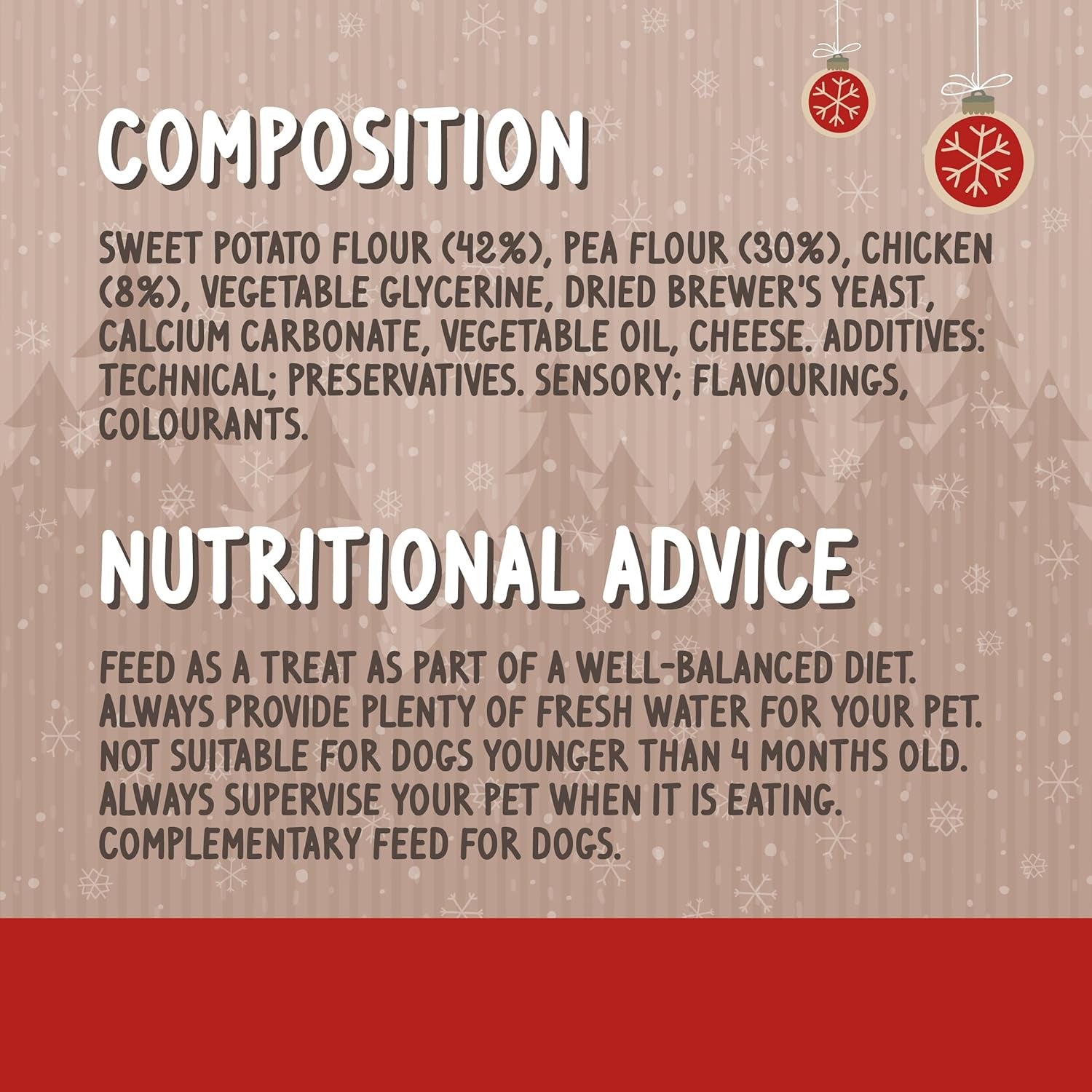 Cupid & Comet Rawhide-Free Festive Dog Treats, Bumper Gift Bag, 280G