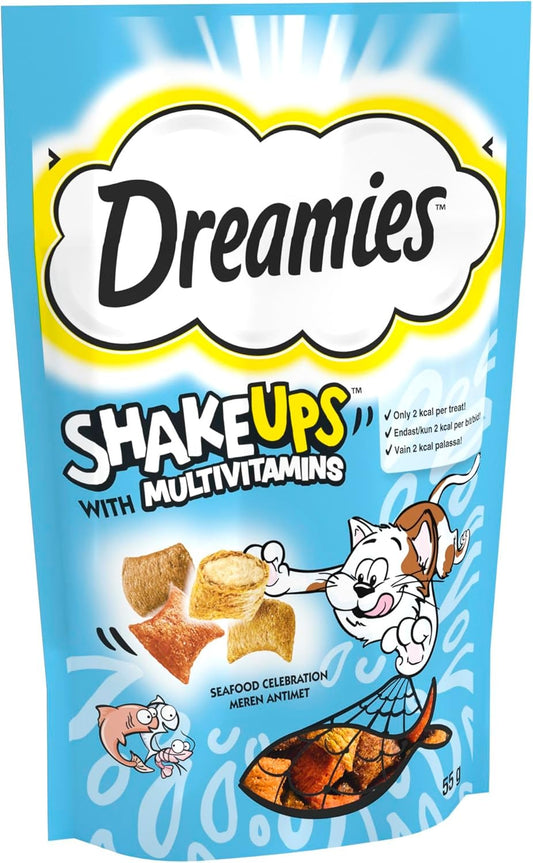 Dreamies Shakeups Seafood Celebrations Cat Treats, 8X55G