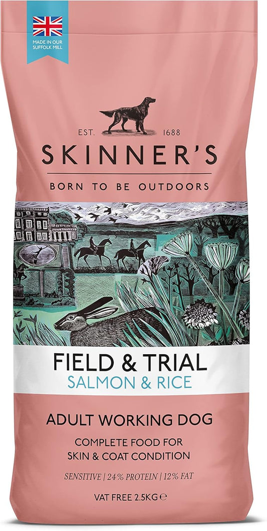 Skinner'S Field & Trial Complete Dry Adult Working Dog Food Salmon and Rice, 2.5 Kg