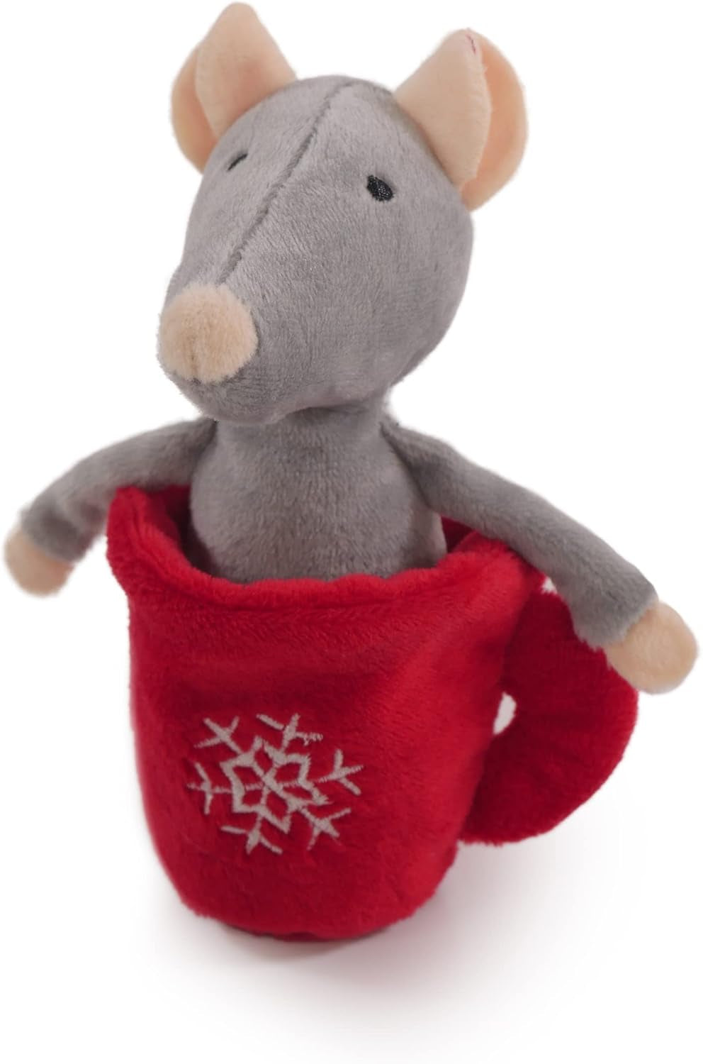 2 in 1 Interactive Cat Toy, Catnip Mouse with Crinkle Teacup Christmas Cat Toy, 17 X 13 X 6Cm