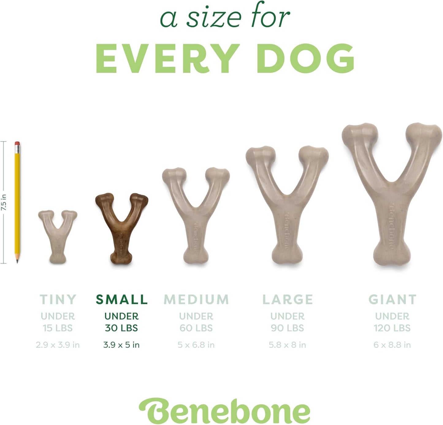 Indestructible Wishbone Dog Chew Toy for Aggressive Chewers, Long Lasting Tough Boredom Breaker for Dogs, Real Bacon Flavour, for Small Dogs, Made in the USA.