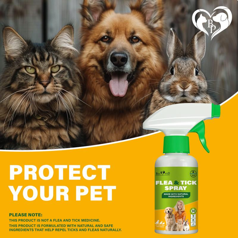 Natural Flea and Tick Home Spray for Dogs, Cats & Ferret