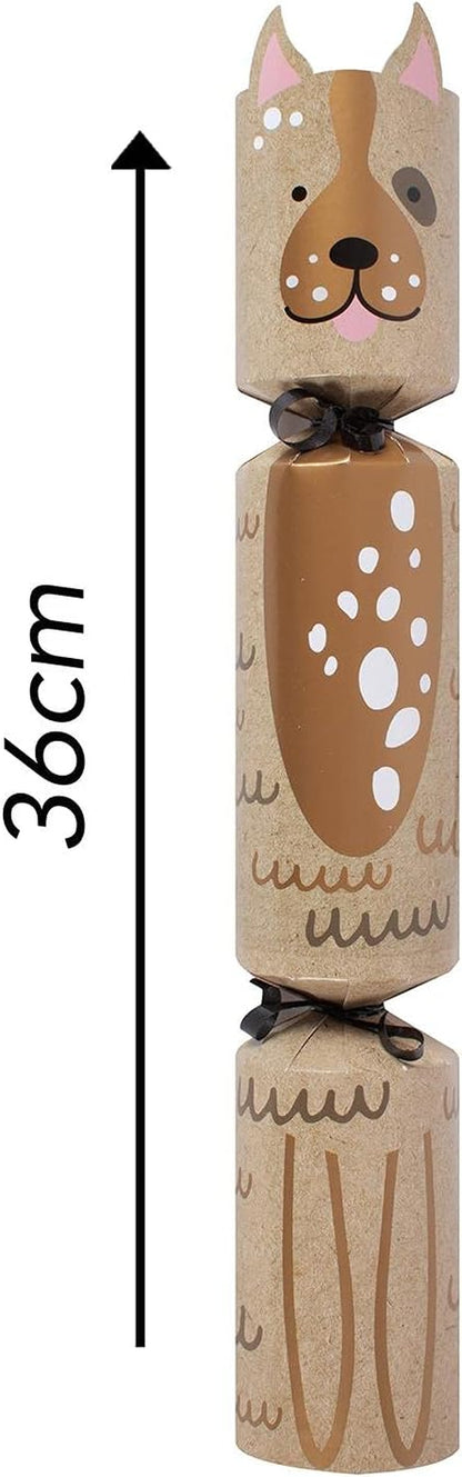 Dog Christmas Cracker Pet Xmas Rope Toy Gift Festive Novelty Brown Puppy