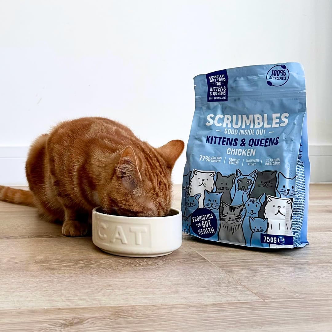 Scrumbles All Natural Dry Kitten Food with 77% Chicken, High Protein Food for Growing Kittens, 2.5Kgpackage May Vary