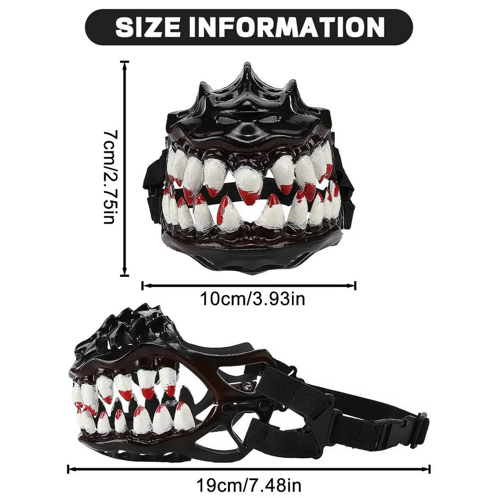 Halloween Dog Muzzle with Teeth Creepy Dog Costume with Large Teeth Spooky Prop Halloween Dog Costume Hilarious Dog Muzzle