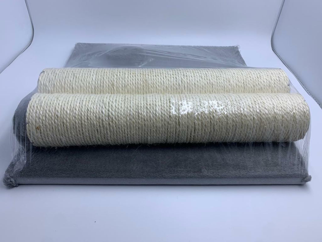 Cat Scratching Post Natural Sisal Pole and Carpet Covered 31 Inch Tall