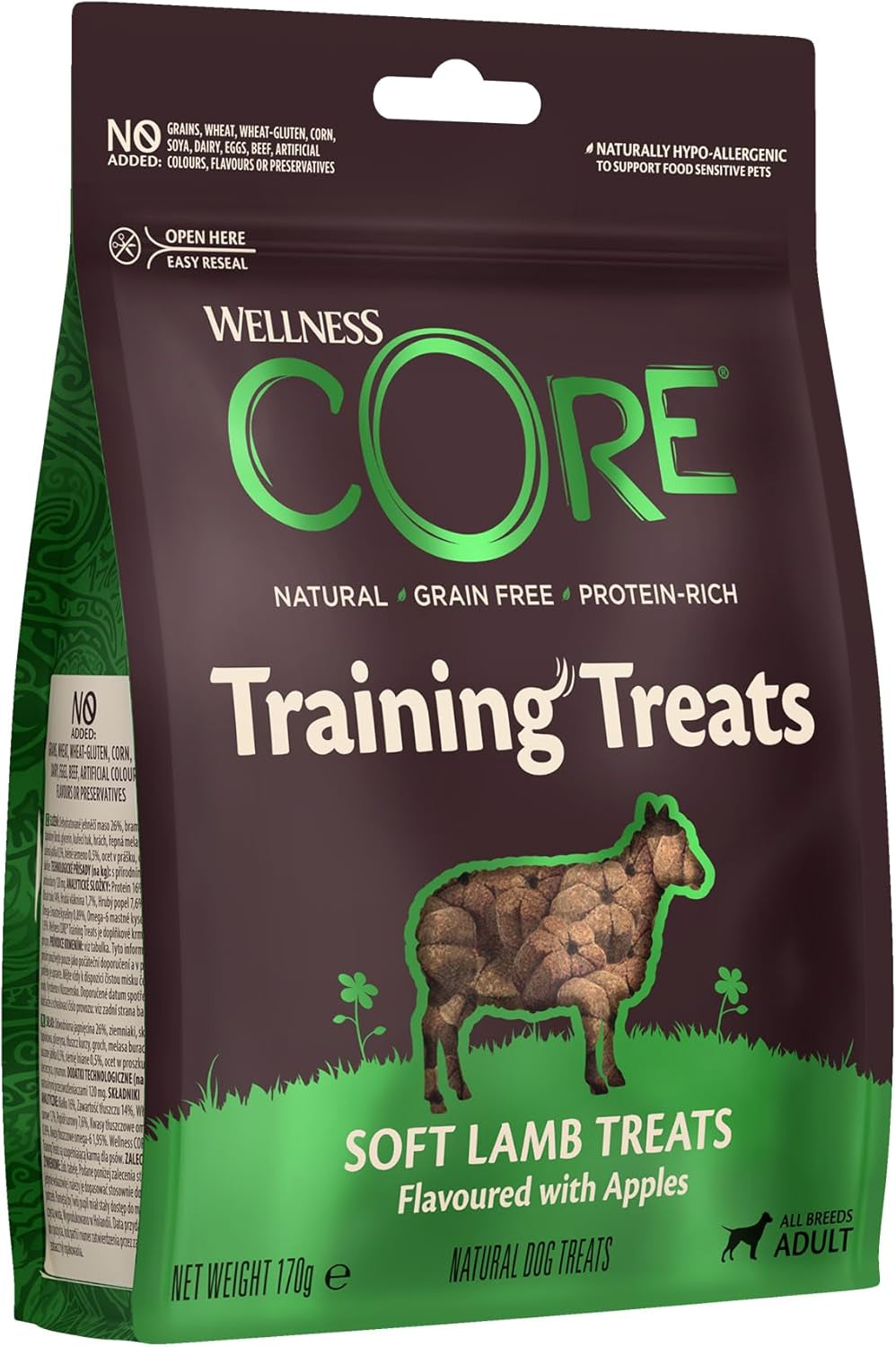 Training Treats Lamb & Apple, Soft Grain Free Dog Snacks, Perfect Rewards for Training, 170G