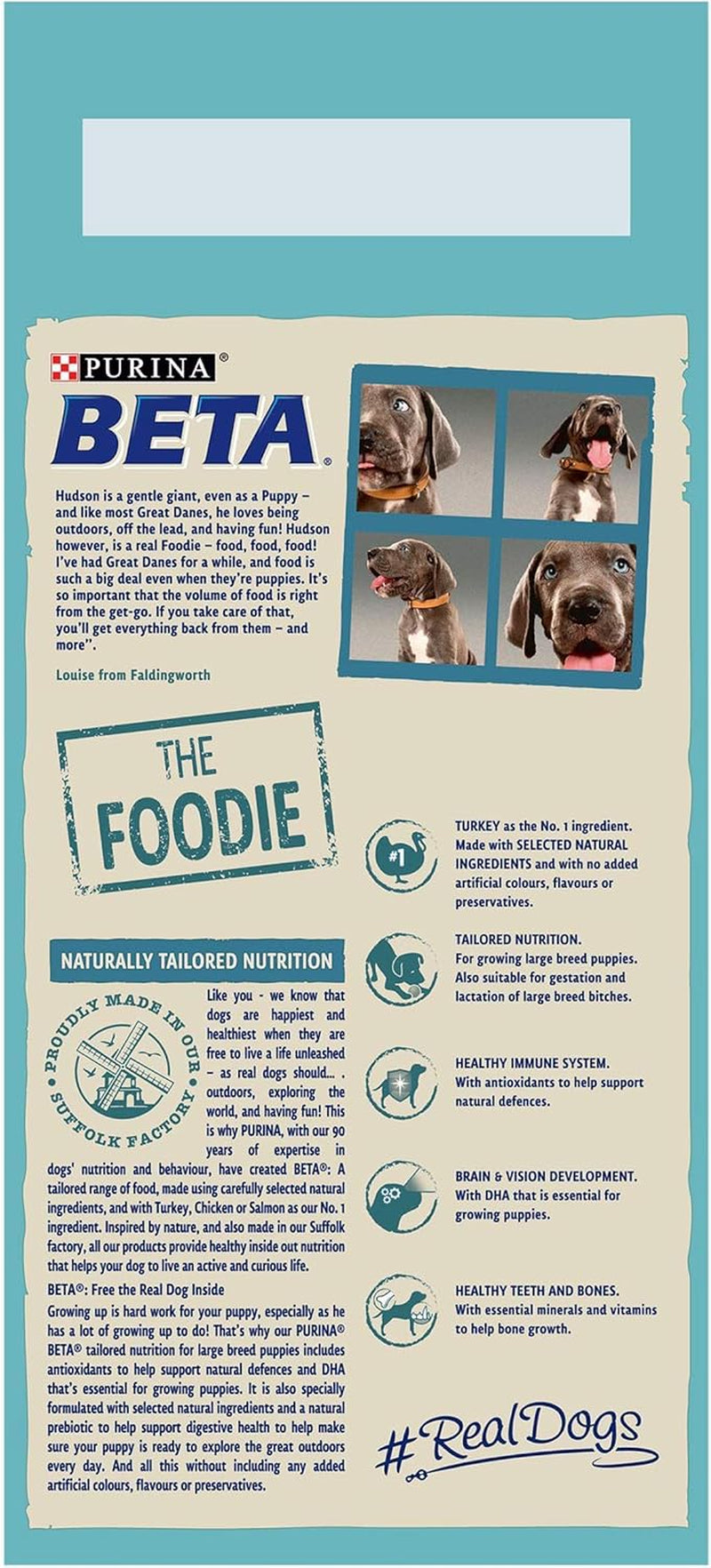 Puppy Large Breed Dry Dog Food Turkey 2Kg Blue