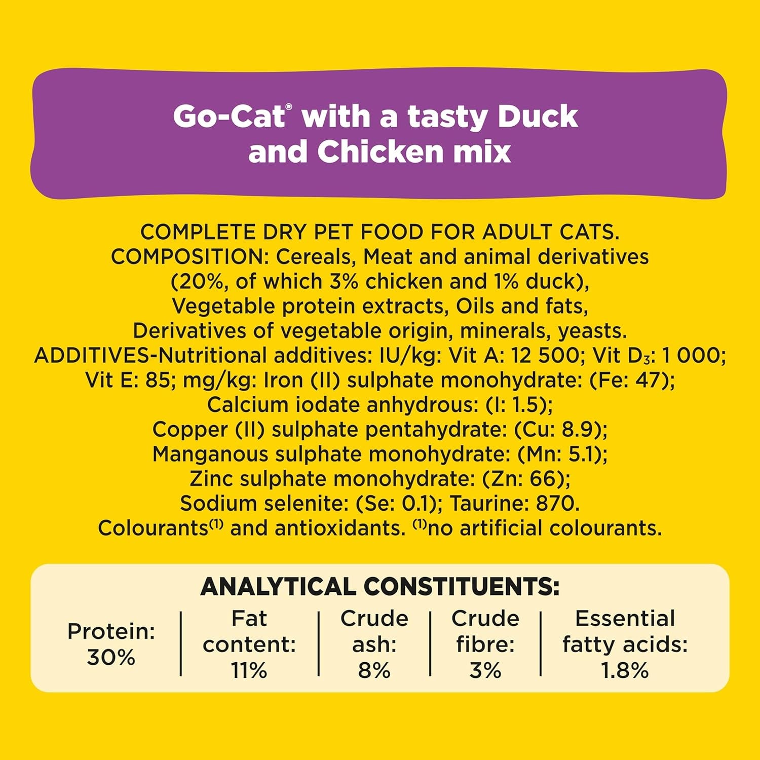 Chicken and Duck Dry Cat Food 10Kg