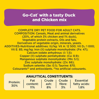Chicken and Duck Dry Cat Food 10Kg