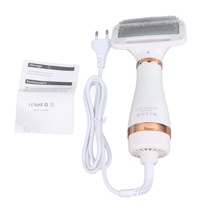 Dog Hair Dryer Portable Pet Grooming Dryer 2 in 1 Handheld Dog Slicker Brush and Dog Hair Dryer for Dogs Cats EU Plug 220V