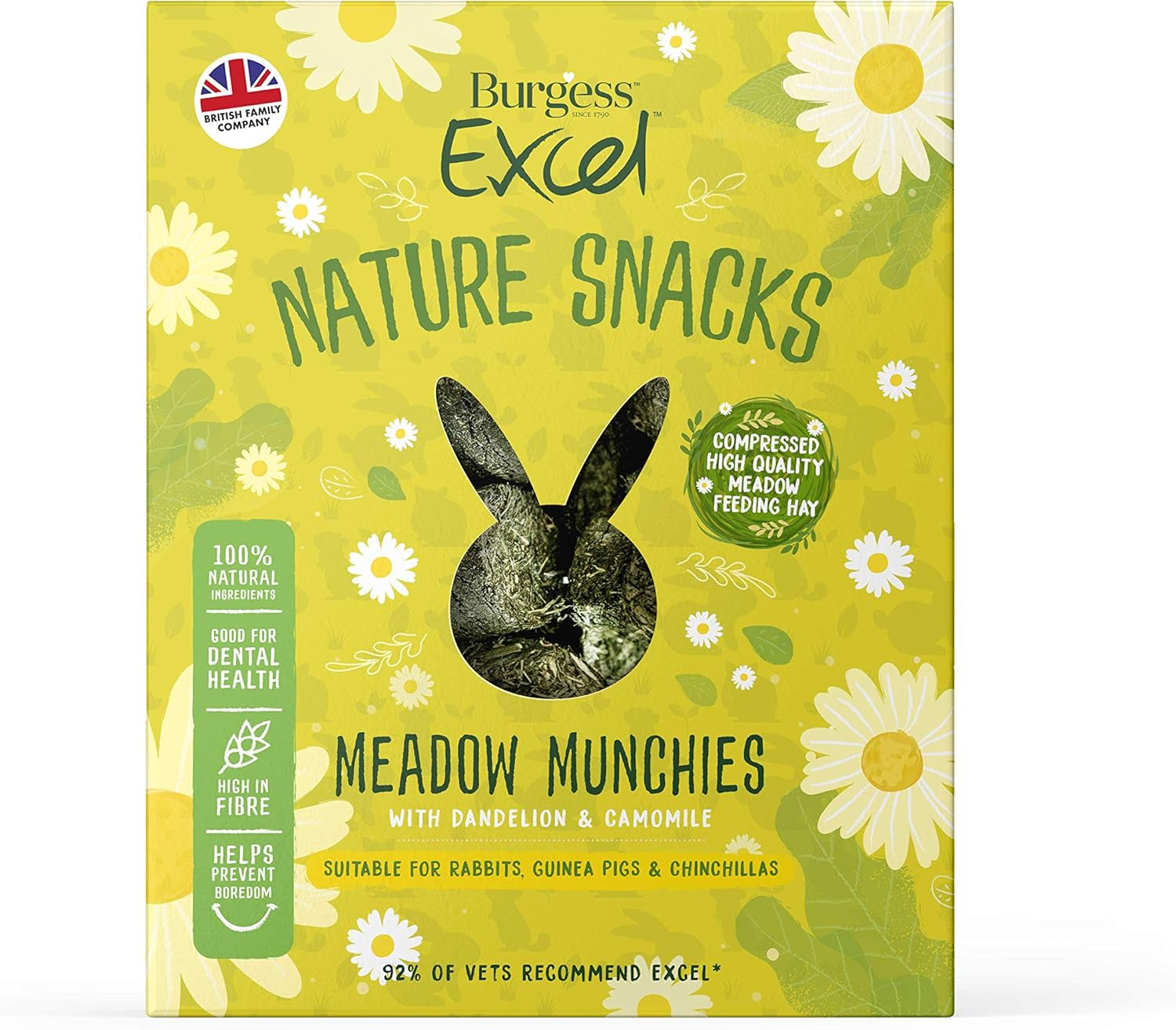 Excel Meadow Munchies for Rabbits, Guinea Pigs and Chinchillas, 1 Kg (Pack of 1)