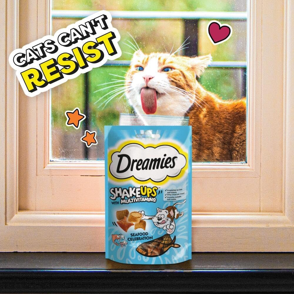 Dreamies Shakeups Seafood Celebrations Cat Treats, 8X55G