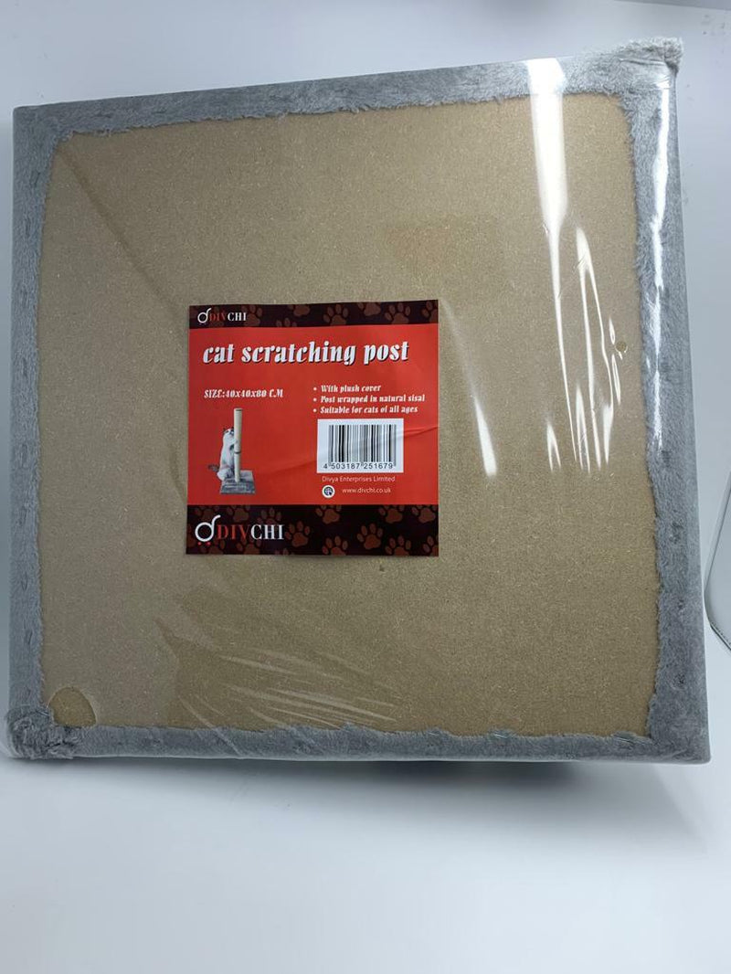 Cat Scratching Post Natural Sisal Pole and Carpet Covered 31 Inch Tall