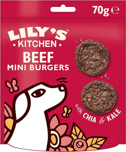 Natural Dog Treats Multipack - Beef Mini Burgers, Duck and Venison Sausages, Chi