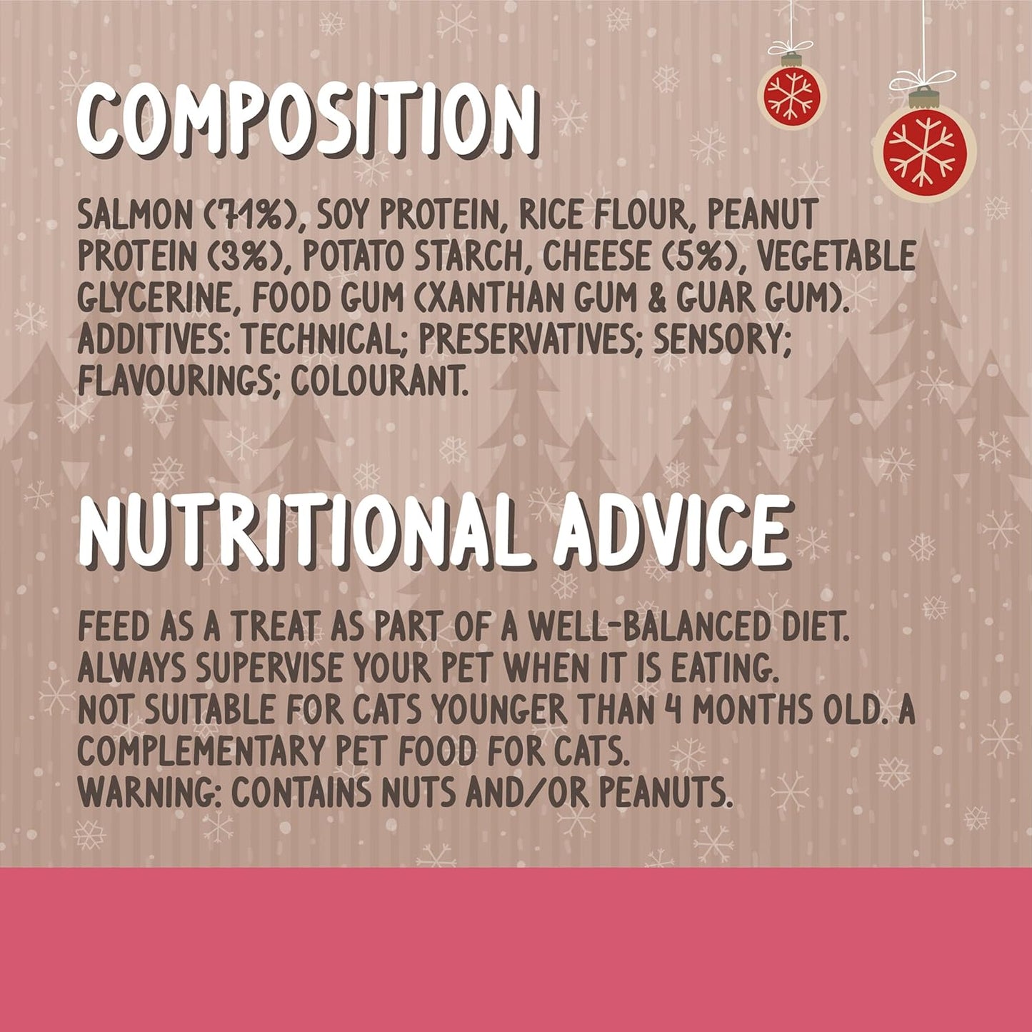 Cupid & Comet Smoked Salmon and Cheese Cat Treats - Made with Real Meat, Luxury Treats for Cats, Small Bite Sized Cat Snacks, Festive for Cats (70G)