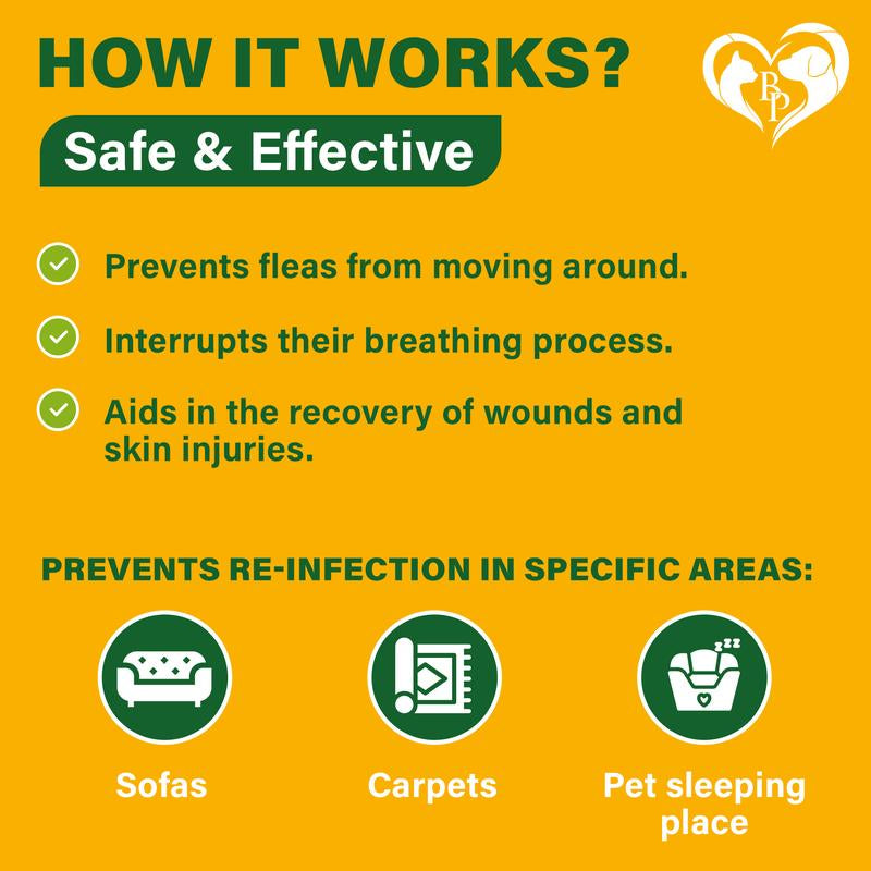 Natural Flea and Tick Home Spray for Dogs, Cats & Ferret