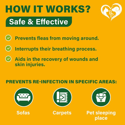 Natural Flea and Tick Home Spray for Dogs, Cats & Ferret