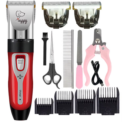 Dog Clipper Pet/Cat/Rabbit Hair Clippers Grooming Haircut Professional Trimmer Shaver Set Pets Cordless Rechargeable Promotions