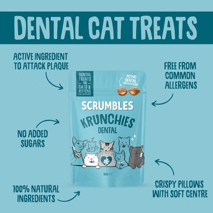 Scrumbles Dental Krunchies Cat Treats