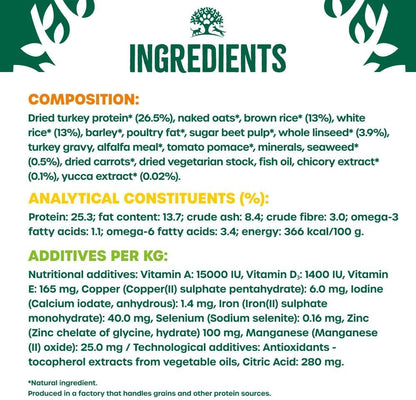 Hypoallergenic Dry Dog Food for Adult Small Breed Turkey & Rice 1.5 Kg