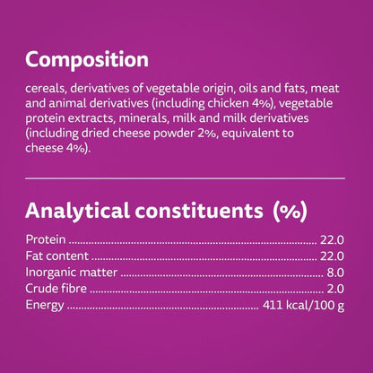 Whiskas Temptations Delicious Cat Treats with Chicken and Cheese 60 G (Pack of 6)