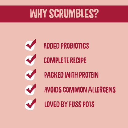 Scrumbles All Natural Dry Cat Food with Chicken and Fresh Salmon, High Protein Food for Adults and Seniors, 2.5 Kg,Pink Bag