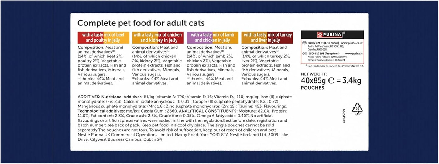 Felix Doubly Delicious Countryside Selection in Jelly Wet Cat Food 40X85G