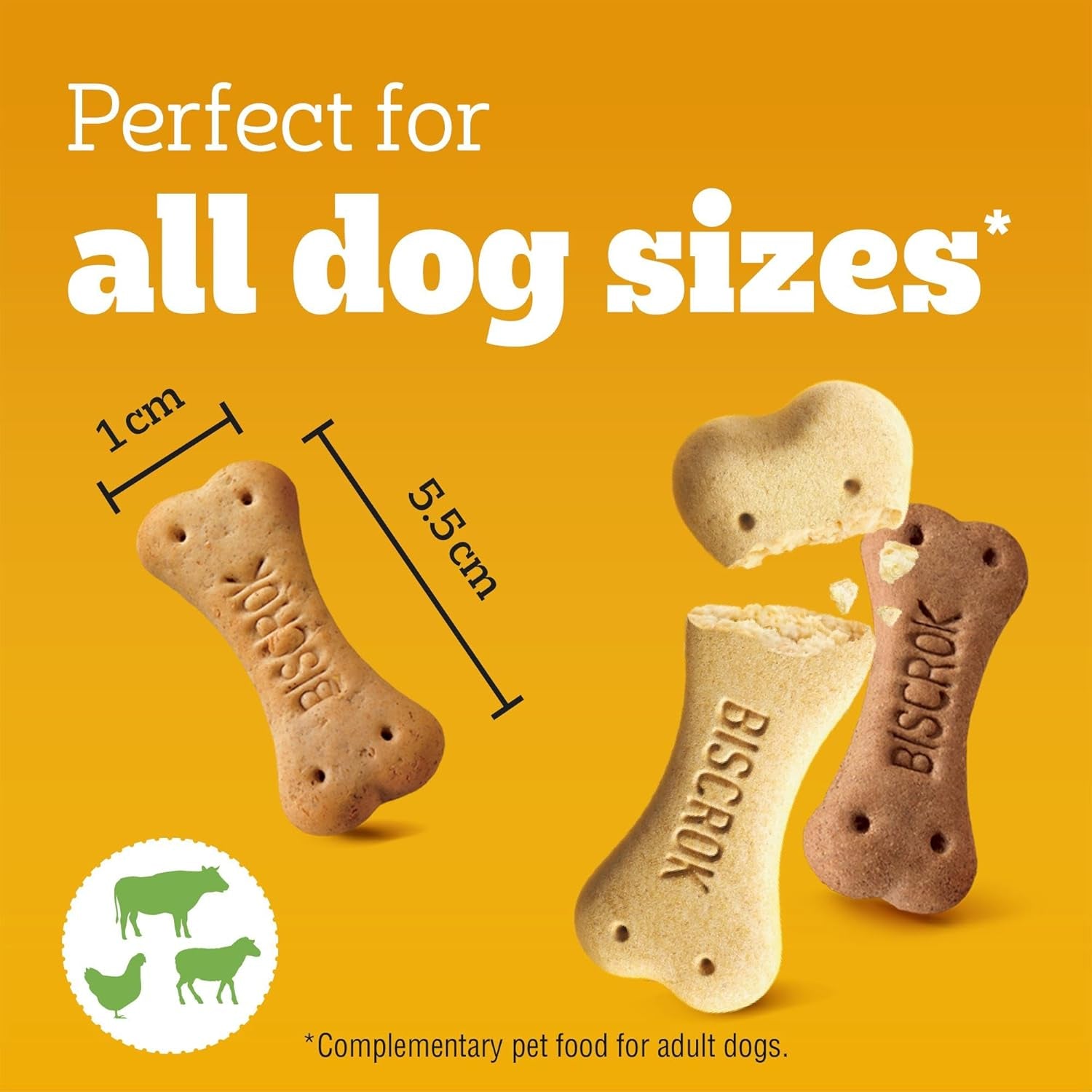 Biscrok Multi Mix - Dog Treats - Bone-Shaped Biscuits - 500 G