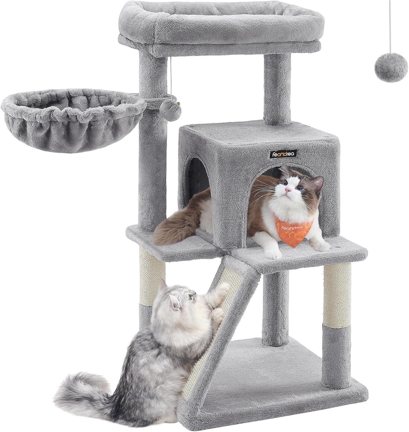 Cat Tree, Cat Tower, Widened Perch for Large Cats