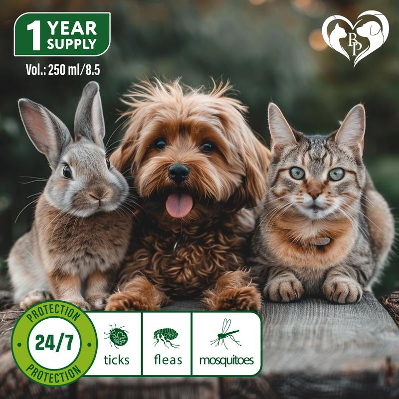 Natural Flea and Tick Home Spray for Dogs, Cats & Ferret